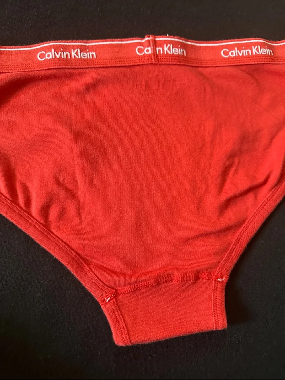 Calvin Klein Red Logo Waist Bikini Briefs - Picture 3 of 4